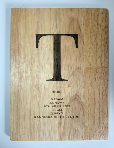 Personalised Wooden Birth Sign